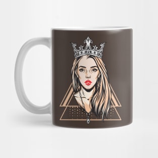 pretty girl in ornate crown Mug